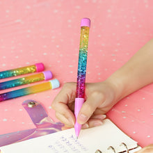 Load image into Gallery viewer, Cute 0.5mm Fairy Stick Ballpoint Pen Drift Sand Glitter Crystal Pen Rainbow Color Creative Ball Pen Kids Gift Novelty Stationery