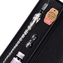 Load image into Gallery viewer, Crystal Glass Dip Pen Set with Non-carbon Ink