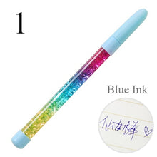 Load image into Gallery viewer, Cute 0.5mm Fairy Stick Ballpoint Pen Drift Sand Glitter Crystal Pen Rainbow Color Creative Ball Pen Kids Gift Novelty Stationery