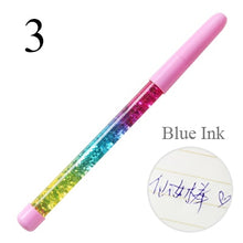 Load image into Gallery viewer, Cute 0.5mm Fairy Stick Ballpoint Pen Drift Sand Glitter Crystal Pen Rainbow Color Creative Ball Pen Kids Gift Novelty Stationery