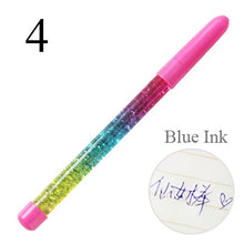 Load image into Gallery viewer, Cute 0.5mm Fairy Stick Ballpoint Pen Drift Sand Glitter Crystal Pen Rainbow Color Creative Ball Pen Kids Gift Novelty Stationery