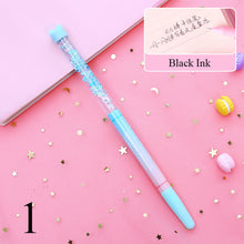 Load image into Gallery viewer, Cute 0.5mm Fairy Stick Ballpoint Pen Drift Sand Glitter Crystal Pen Rainbow Color Creative Ball Pen Kids Gift Novelty Stationery