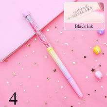 Load image into Gallery viewer, Cute 0.5mm Fairy Stick Ballpoint Pen Drift Sand Glitter Crystal Pen Rainbow Color Creative Ball Pen Kids Gift Novelty Stationery