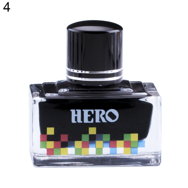 40ML 12 Colors Smooth Writing Fountain Pen Ink Glass Bottle School/Office Supplies