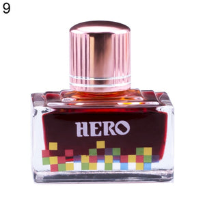 40ML 12 Colors Smooth Writing Fountain Pen Ink Glass Bottle School/Office Supplies