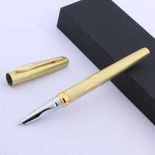 Load image into Gallery viewer, Golden red black  Fine  Nib Fountain Pen