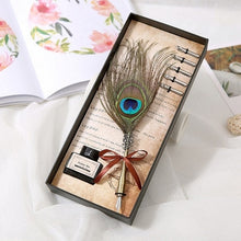 Load image into Gallery viewer, Retro Vintage Calligraphy Feather Dip Pen &amp; Ink Set