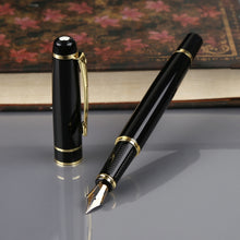 Load image into Gallery viewer, Hero Black With Golden Trim Standard F Nib Fountain Pen Gift