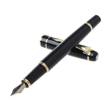 Load image into Gallery viewer, Hero Black With Golden Trim Standard F Nib Fountain Pen Gift